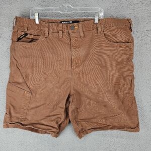 Ariat Shorts Mens 46 Brown Rebar M4 Relaxed Workwear Utility Twill Canvas